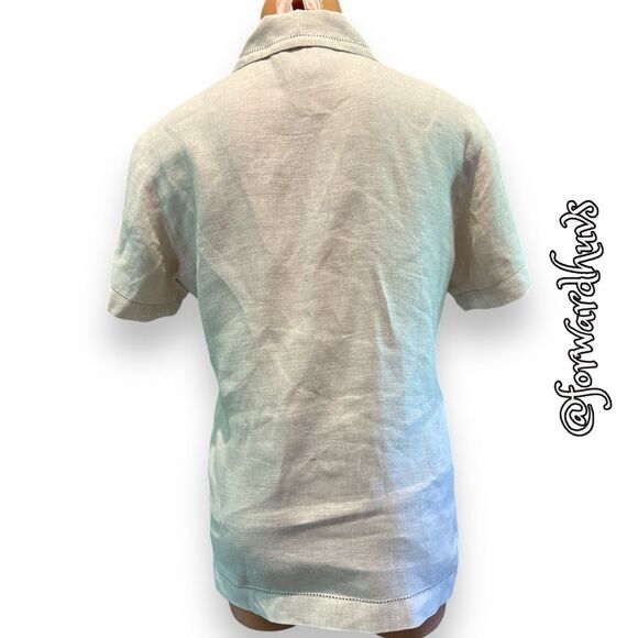 Talbots 100% Irish Linen Shirt Size 6 - Picture 6 of 13